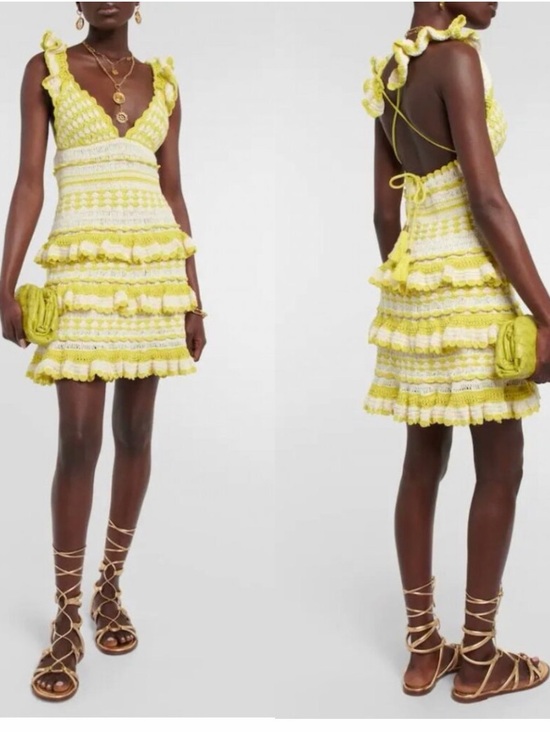 Zimmermann Dresses & Skirts - Zimmermann Halcyon crochet frill mini dress